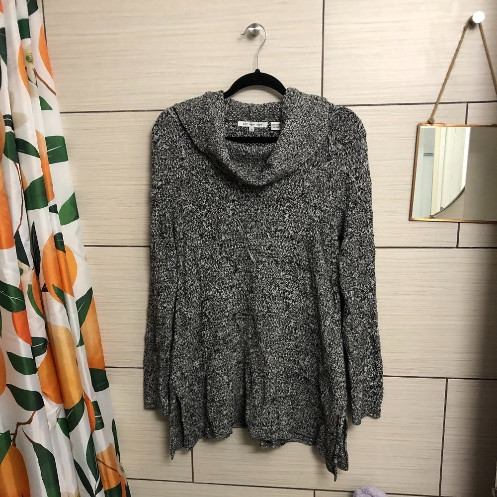 Cozy Gray Cowl Neck Sweater